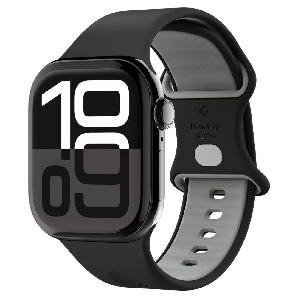 Curea din silicon Spigen Nano Pop Apple Watch 38 / 40 / 41 / 42 mm – Negru (Black Sesame) – imagine 8