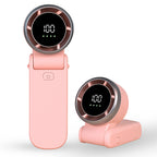 Mini ventilator turbo, 100 trepte, 5000 mAh, roz – Techsuit A9 – imagine 1