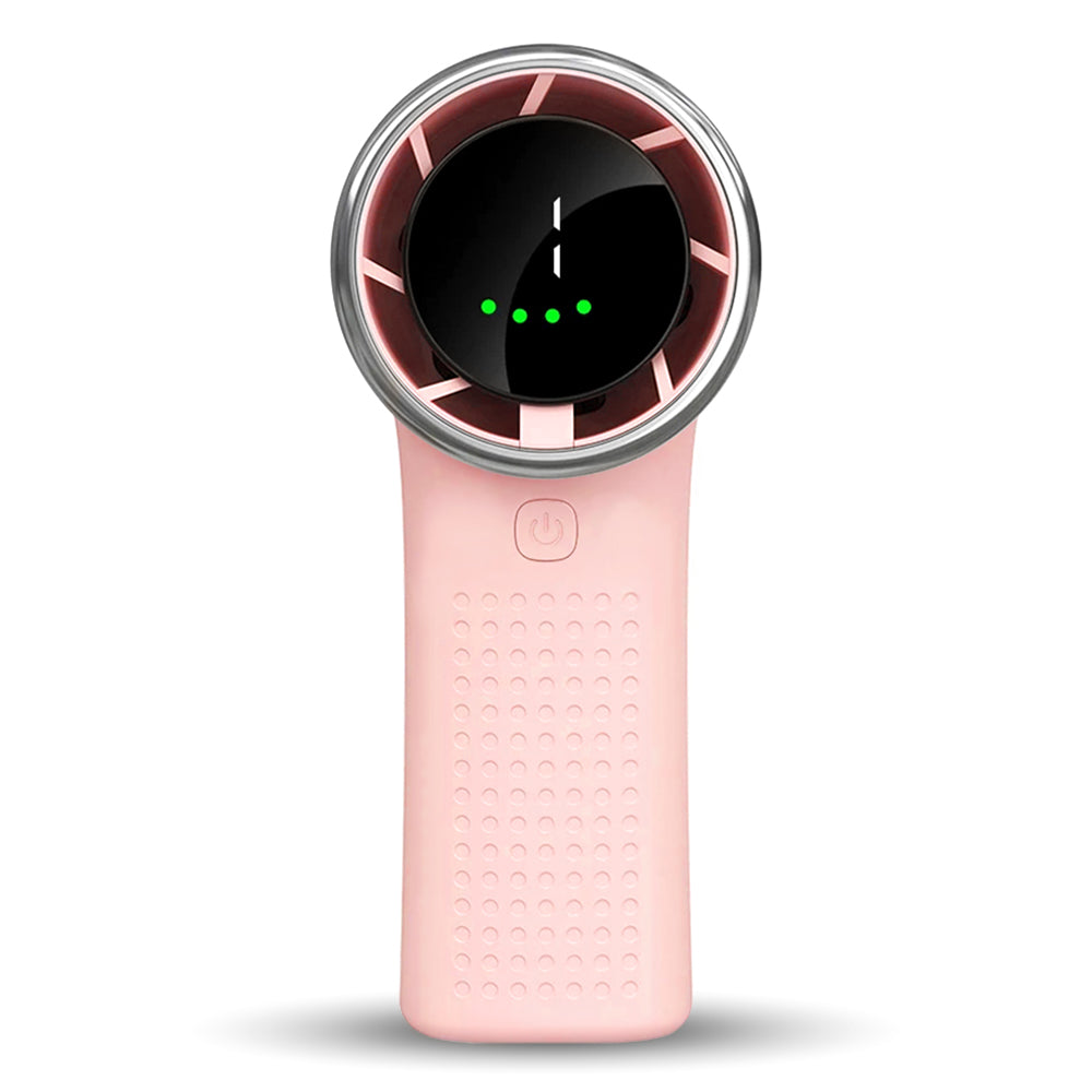 Ventilator portabil de mână, LED, 3600 mAh, USB-C, roz – Techsuit A8 – imagine 1