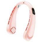 Ventilator de gât portabil, 5 trepte, afișaj, roz – Techsuit H6 – imagine 2