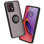 Husă Motorola Moto G84 Techsuit Glinth cu inel magnetic, negru – imagine 1