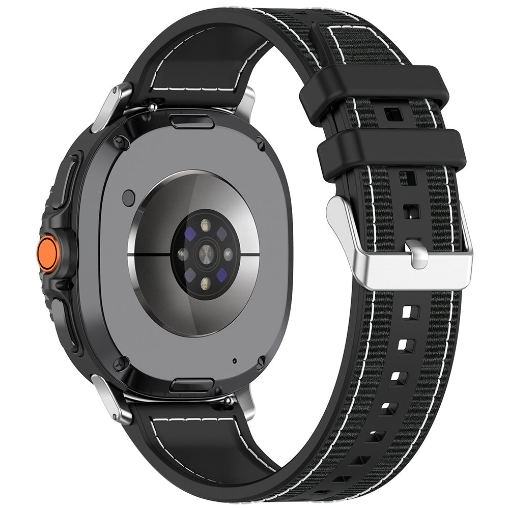 Curea Samsung Galaxy Watch8 40 mm Techsuit W051, nailon, negru – imagine 1