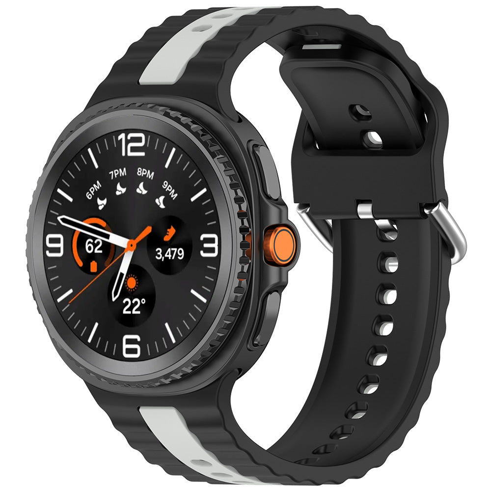 Curea Samsung Galaxy Watch8 40 mm Techsuit W078, silicon, negru/gri – imagine 1