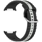 Curea Samsung Galaxy Watch8 40 mm Techsuit W078, silicon, negru/gri – imagine 2