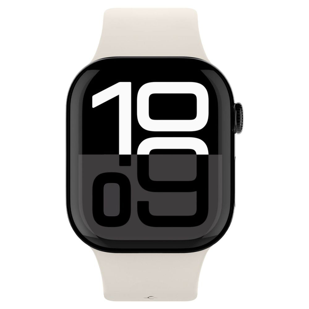 Curea din silicon Spigen Nano Pop Apple Watch 38 / 40 / 41 / 42 mm – Bej cu portocaliu – imagine 3