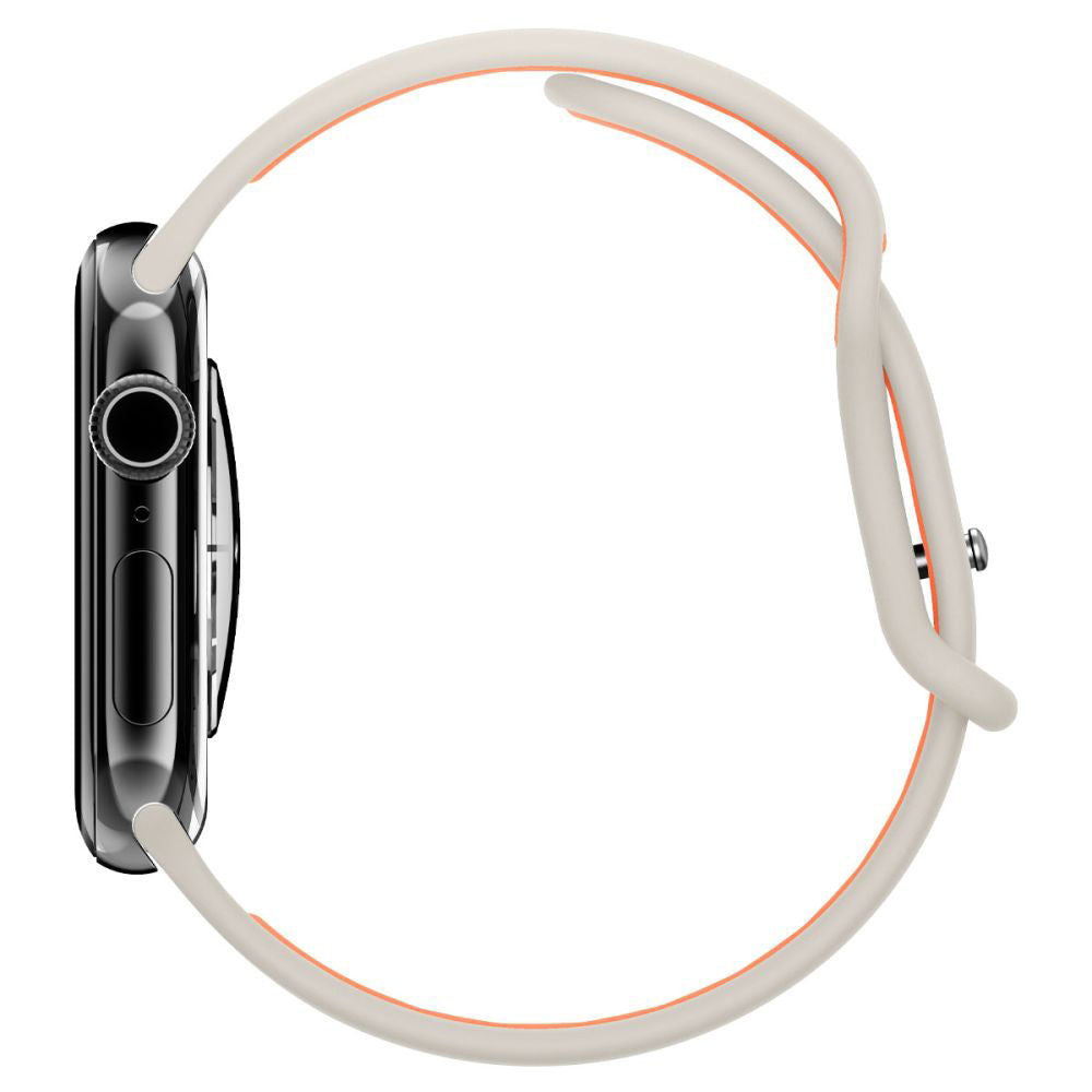 Curea din silicon Spigen Nano Pop Apple Watch 38 / 40 / 41 / 42 mm – Bej cu portocaliu – imagine 6