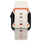 Curea din silicon Spigen Nano Pop Apple Watch 38 / 40 / 41 / 42 mm – Bej cu portocaliu – imagine 5