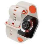 Curea din silicon Spigen Nano Pop Apple Watch 38 / 40 / 41 / 42 mm – Bej cu portocaliu – imagine 4