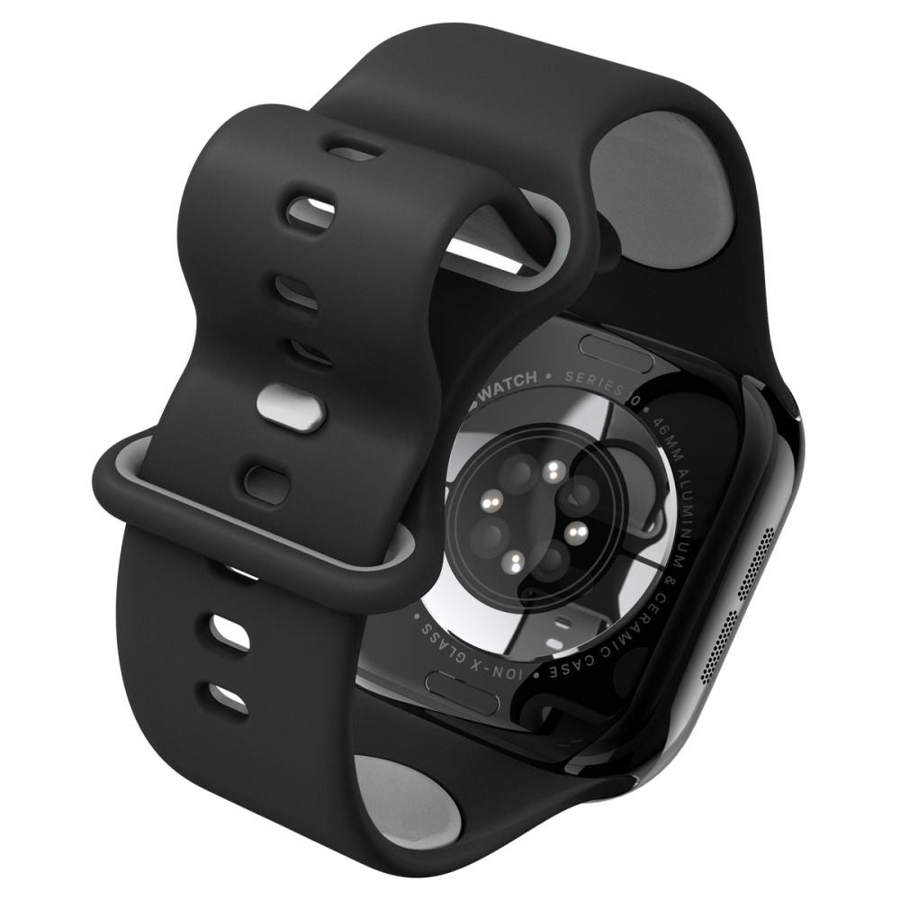 Curea din silicon Spigen Nano Pop Apple Watch 42 / 44 / 45 / 46 / 49 mm – Negru (Black Sesame) – imagine 5