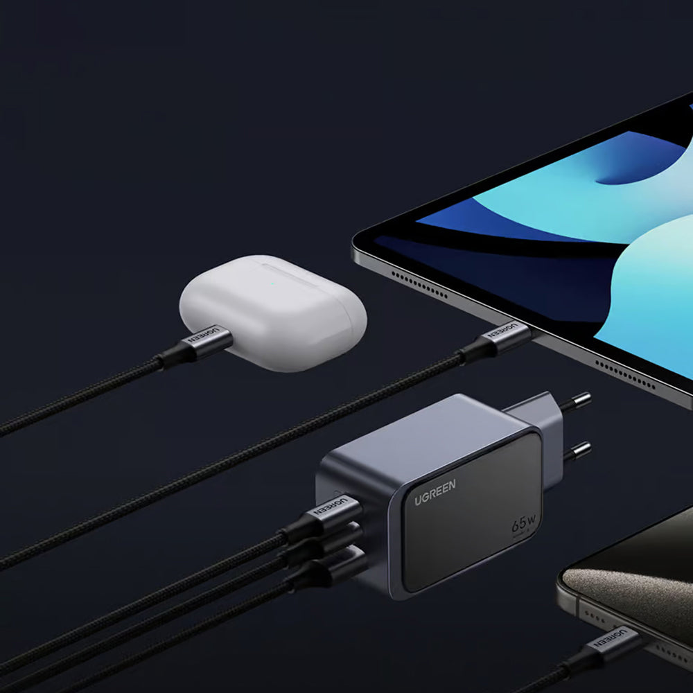 Încărcător Ugreen Nexode Air S X553 GaN 65W, 2x USB-C + USB-A – imagine 3