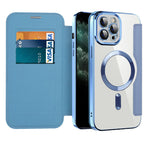 Husă flip Techsuit SmartMag Book iPhone 11 Pro Max – Albastru deschis – imagine 3