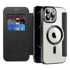 Husă flip Techsuit SmartMag Book iPhone 12 Pro Max – Negru – imagine 1