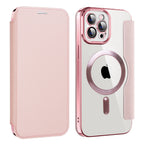 Husă flip Techsuit SmartMag Book iPhone 12 Pro Max – Roz – imagine 4