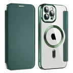 Husă flip Techsuit SmartMag Book iPhone 12 Pro Max – Verde – imagine 10