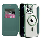 Husă flip Techsuit SmartMag Book iPhone 12 Pro Max – Verde – imagine 9