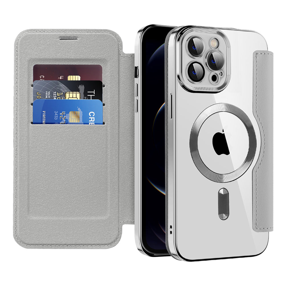 Husă flip Techsuit SmartMag Book iPhone 12 Pro – Gri – imagine 7