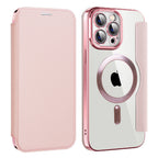 Husă flip Techsuit SmartMag Book iPhone 13 Pro – Roz – imagine 8