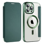 Husă flip Techsuit SmartMag Book iPhone 13 Pro – Verde – imagine 4