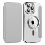 Husă flip Techsuit SmartMag Book iPhone 13 Pro – Gri – imagine 6
