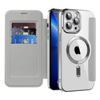 Husă flip Techsuit SmartMag Book iPhone 13 Pro – Gri – imagine 5