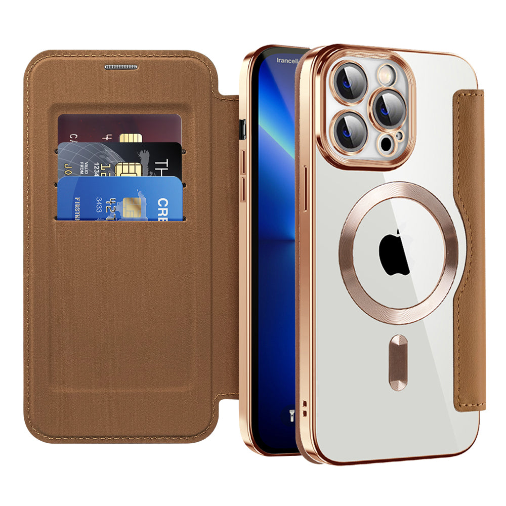 Husă flip Techsuit SmartMag Book iPhone 13 Pro Max – Maro – imagine 3