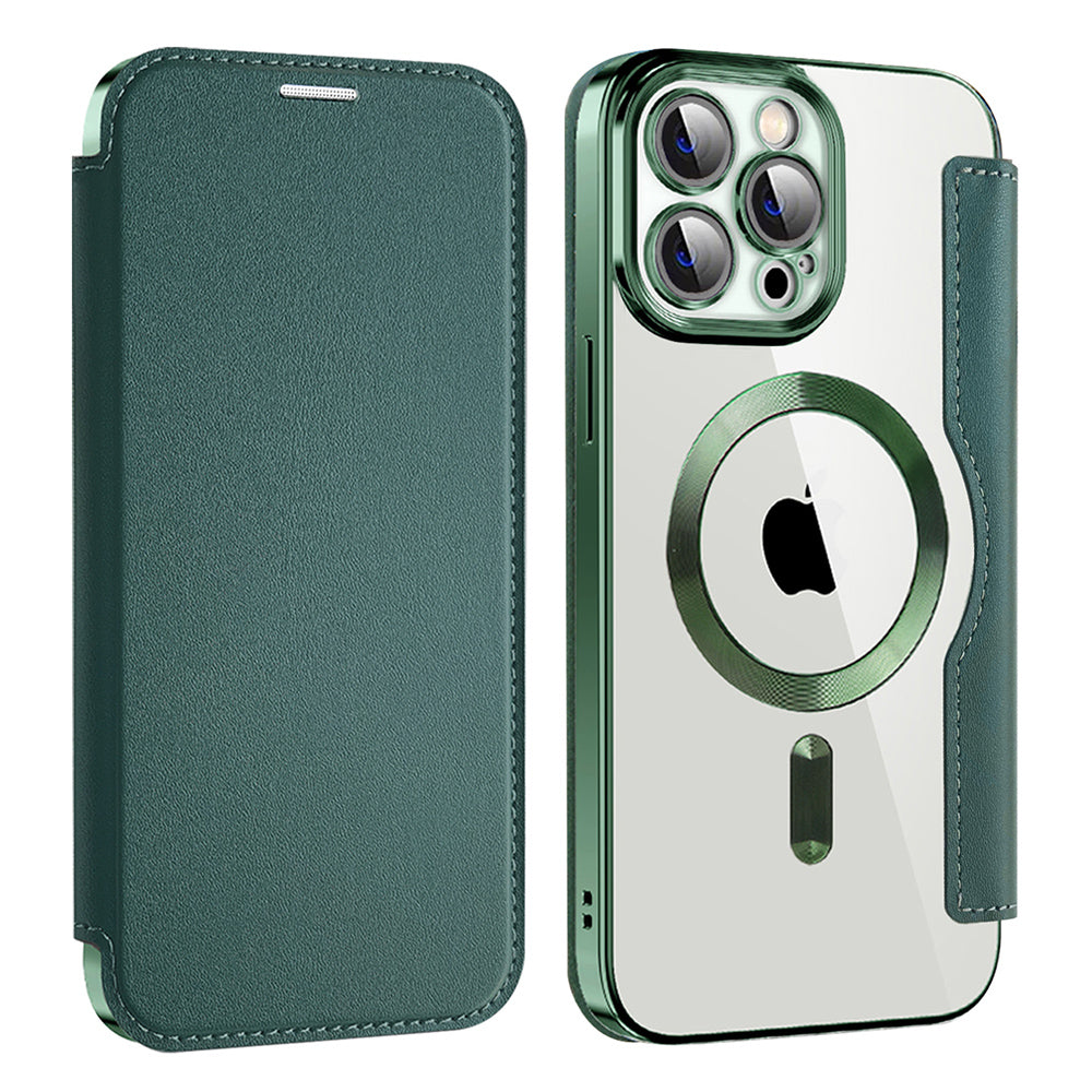 Husă flip Techsuit SmartMag Book iPhone 13 Pro Max – Verde – imagine 6
