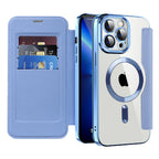 Husă flip Techsuit SmartMag Book iPhone 13 Pro Max – Albastru deschis – imagine 9