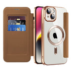 Husă flip Techsuit SmartMag Book iPhone 14 Plus – Maro – imagine 3