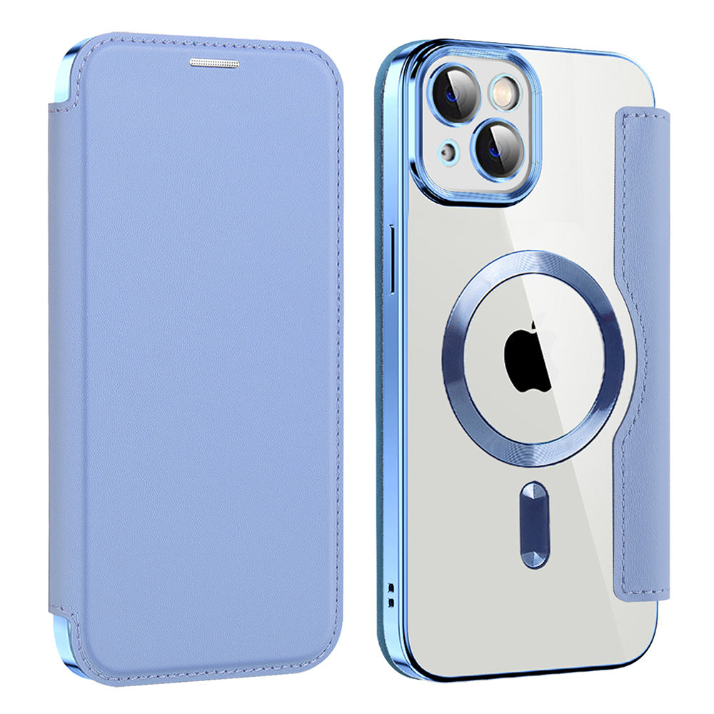 Husă flip Techsuit SmartMag Book iPhone 14 Plus – Albastru deschis – imagine 8