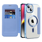 Husă flip Techsuit SmartMag Book iPhone 14 Plus – Albastru deschis – imagine 7