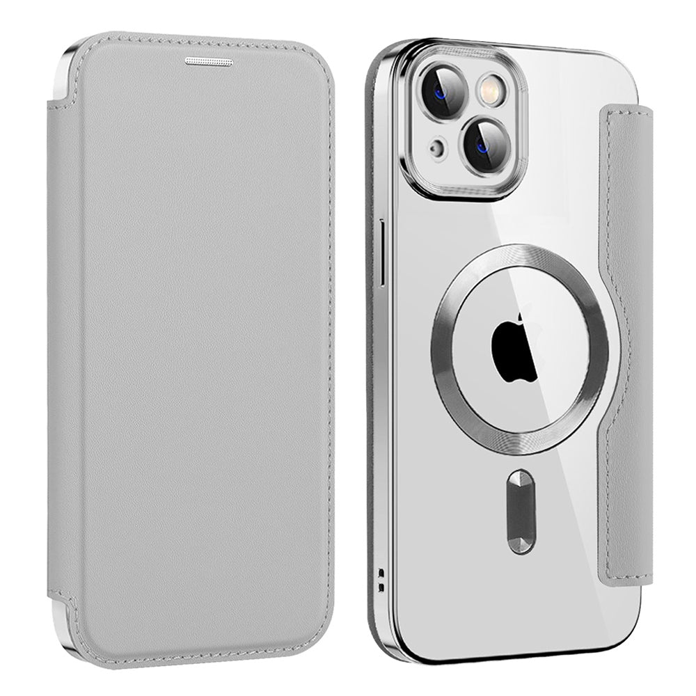 Husă flip Techsuit SmartMag Book iPhone 14 Plus – Gri – imagine 2