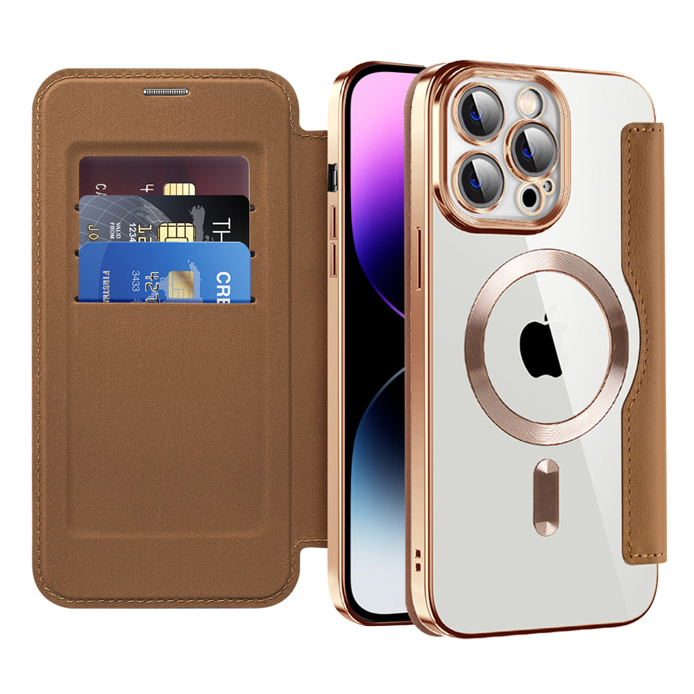 Husă flip Techsuit SmartMag Book iPhone 14 Pro Max – Maro – imagine 7