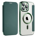 Husă flip Techsuit SmartMag Book iPhone 14 Pro Max – Verde – imagine 4