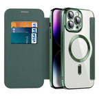 Husă flip Techsuit SmartMag Book iPhone 14 Pro Max – Verde – imagine 3