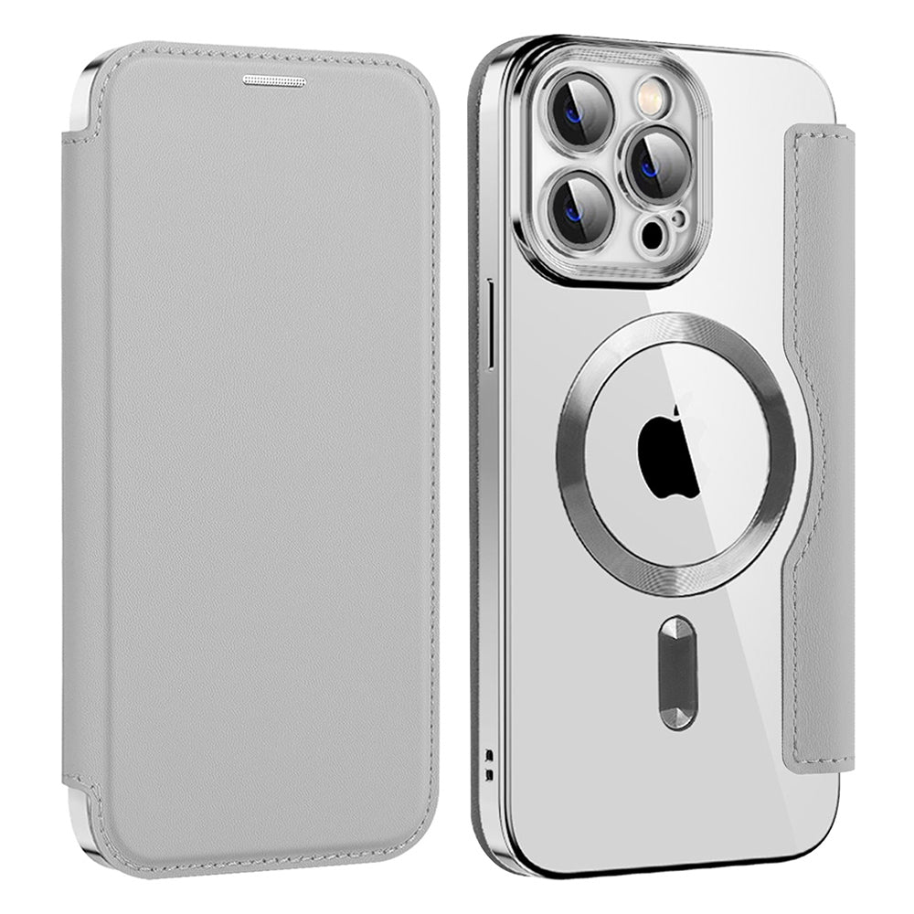 Husă flip Techsuit SmartMag Book iPhone 14 Pro Max – Gri – imagine 2