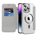 Husă flip Techsuit SmartMag Book iPhone 14 Pro Max – Gri – imagine 1