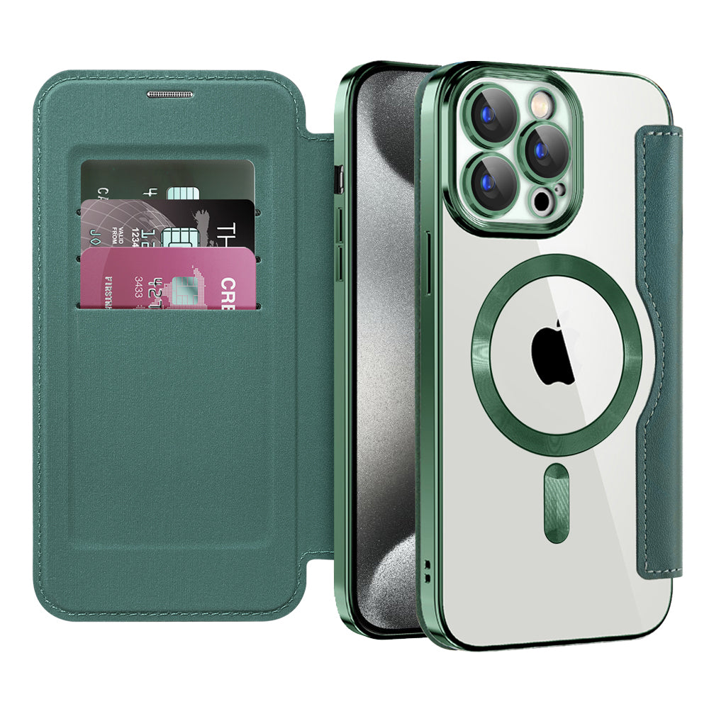 Husă Techsuit SmartMag Book Case iPhone 15 Pro – Verde – imagine 9
