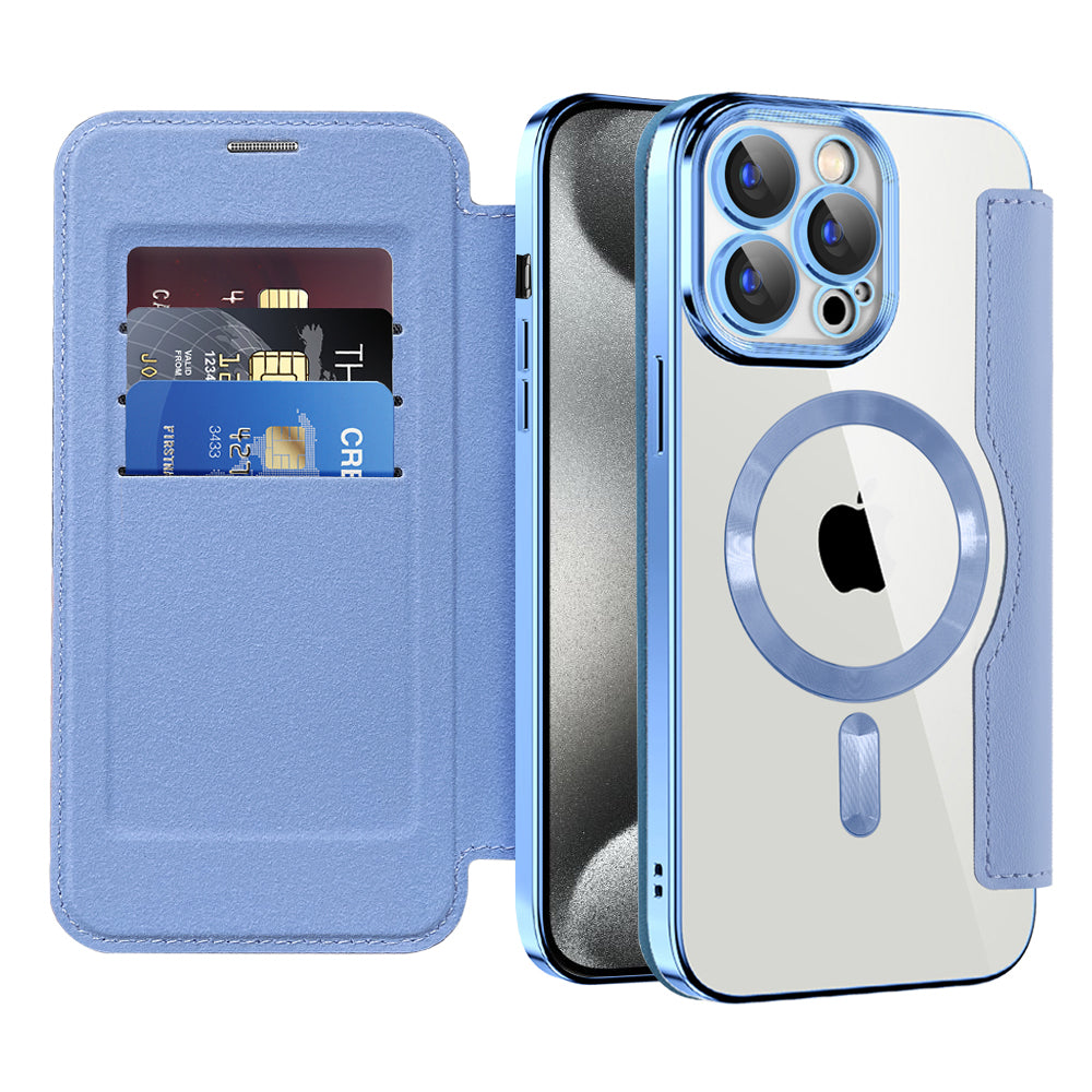 Husă Techsuit SmartMag Book Case iPhone 15 Pro – Bleu – imagine 7