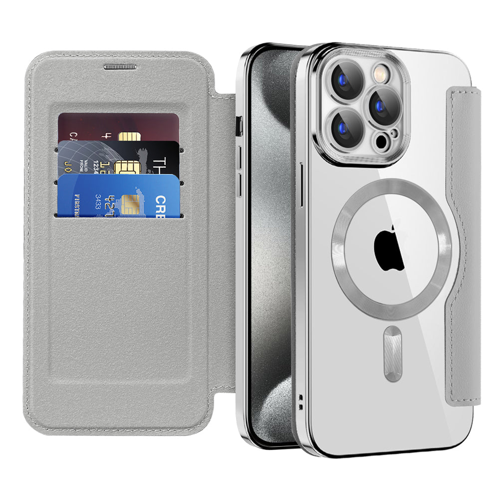 Husă Techsuit SmartMag Book Case iPhone 15 Pro Max – Gri – imagine 3