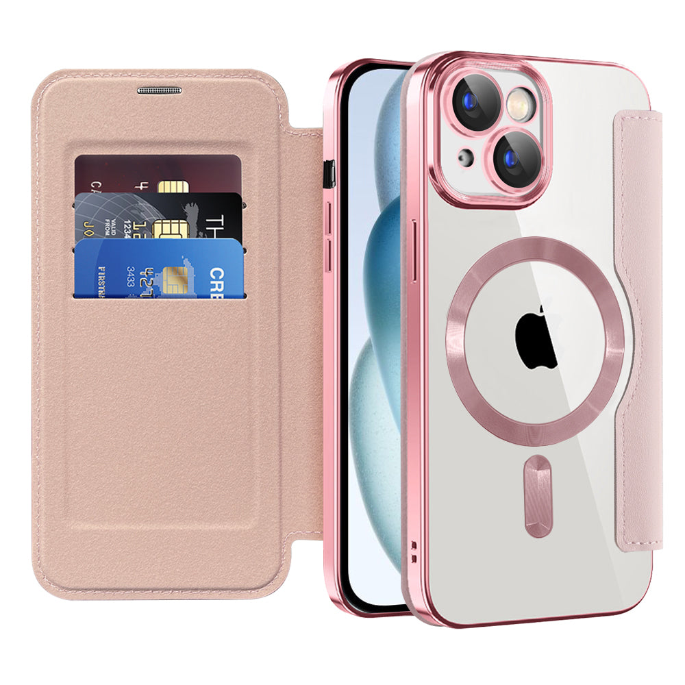 Husă Techsuit SmartMag Book Case iPhone 15 Plus – Roz – imagine 11