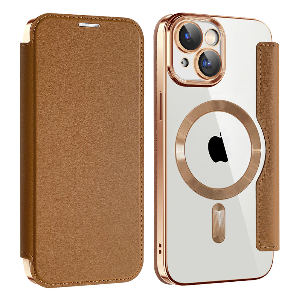 Husă Techsuit SmartMag Book Case iPhone 15 Plus – Maro – imagine 4