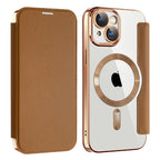 Husă Techsuit SmartMag Book Case iPhone 15 Plus – Maro – imagine 4