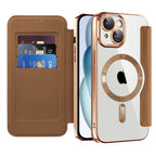 Husă Techsuit SmartMag Book Case iPhone 15 Plus – Maro – imagine 3