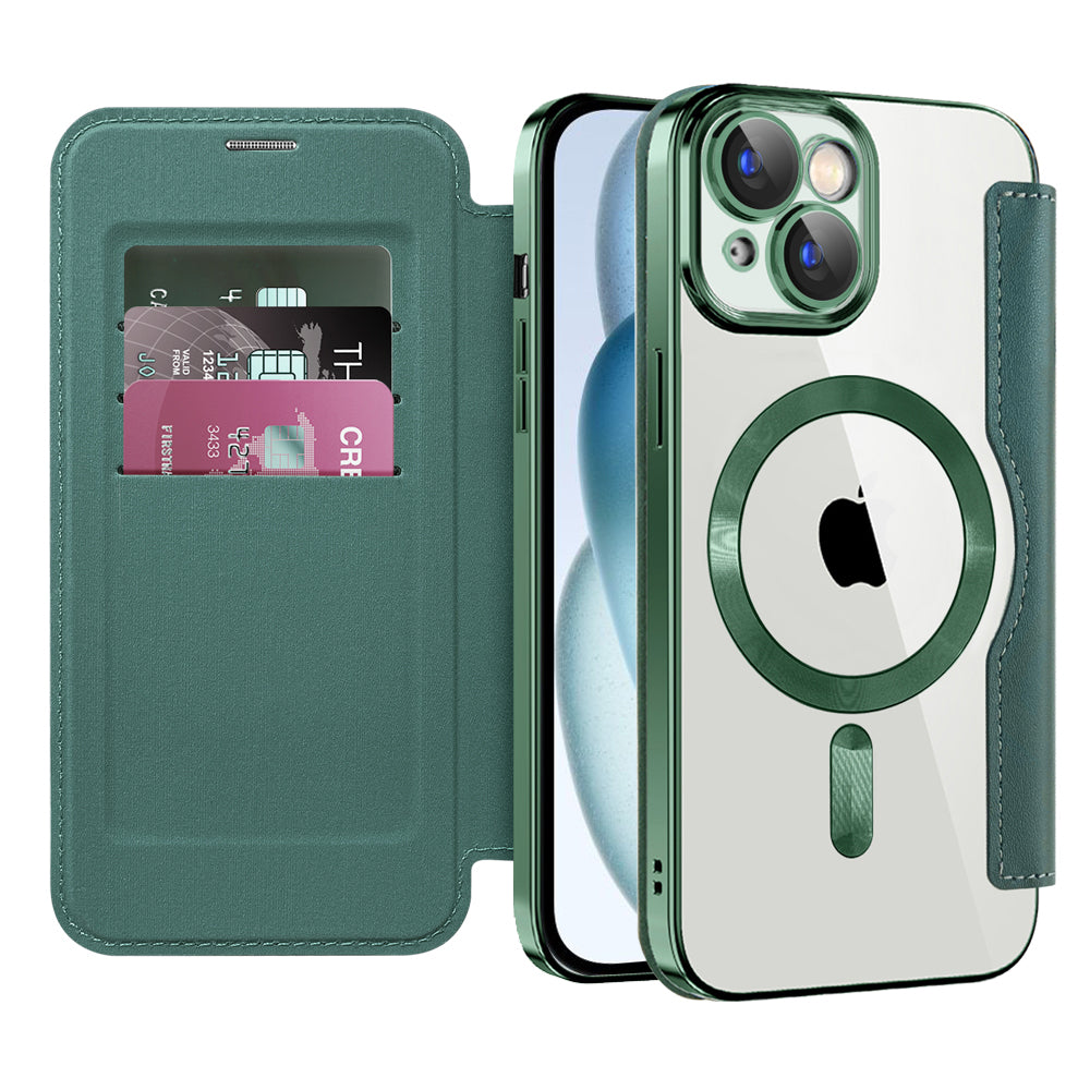 Husă Techsuit SmartMag Book Case iPhone 15 Plus – Verde – imagine 9