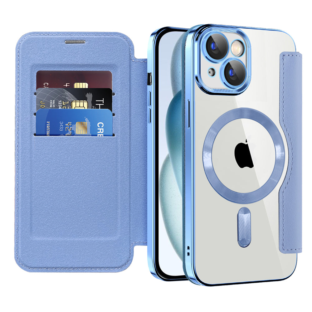 Husă Techsuit SmartMag Book Case iPhone 15 Plus – Bleu – imagine 7