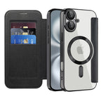 Husă flip Techsuit SmartMag Book iPhone 16 Plus – Negru – imagine 3
