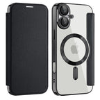 Husă flip Techsuit SmartMag Book iPhone 16 Plus – Negru – imagine 4