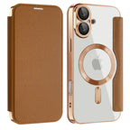 Husă flip Techsuit SmartMag Book iPhone 16 Plus – Maro – imagine 6