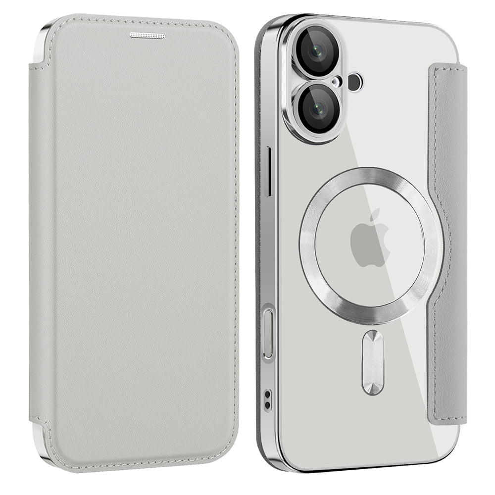 Husă flip Techsuit SmartMag Book iPhone 16 Plus – Gri – imagine 2