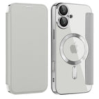 Husă flip Techsuit SmartMag Book iPhone 16 Plus – Gri – imagine 2